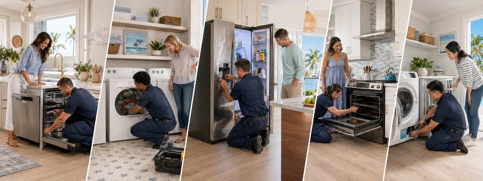 Appliance repair in Clearwater FL for homes condos beach-area properties and major kitchen and laundry appliances