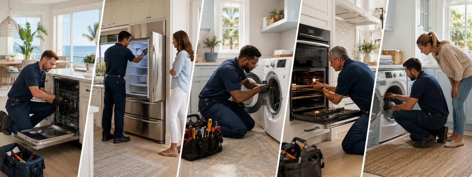 Appliance repair in Sarasota FL for premium kitchens built-in appliances refrigerators washers dryers dishwashers ovens and more